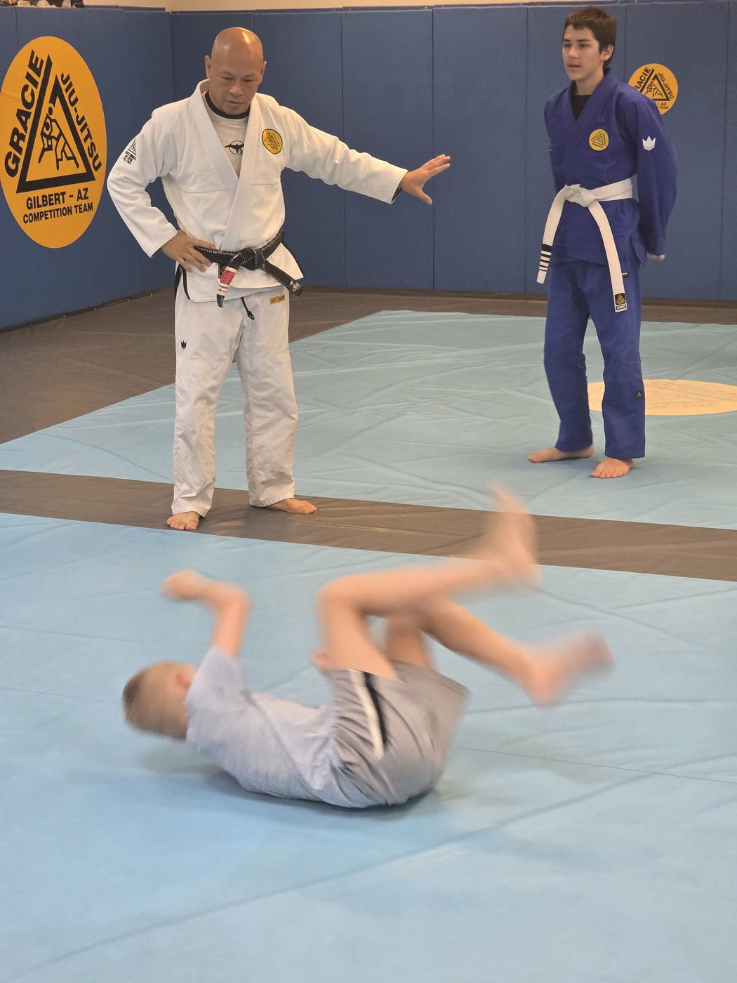 Professor Quan Phu coaching a roll